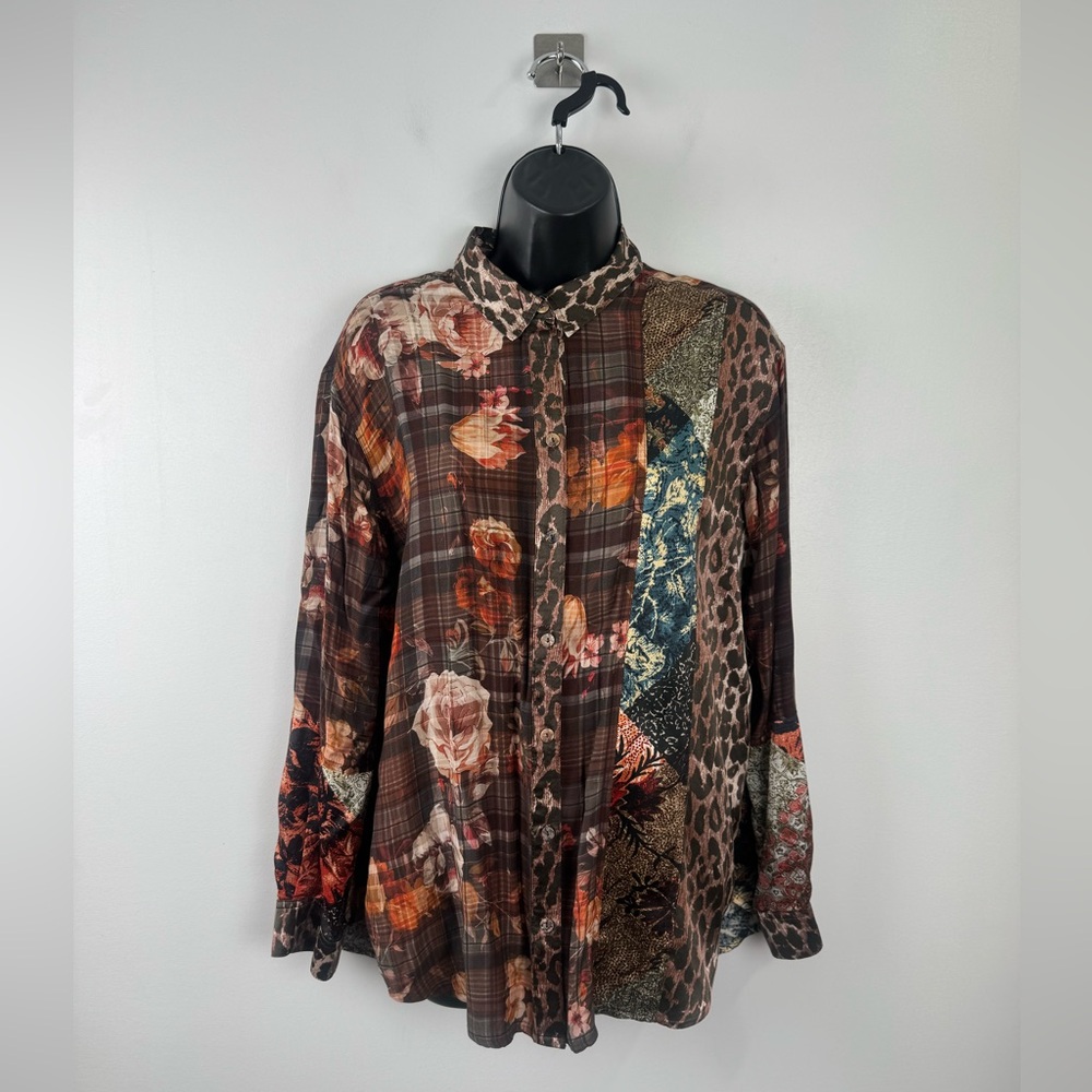 Johnny‎ Was Women Octave Floral Print Mix Shirt Size Small